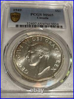 1949 Canada $1 Silver Dollar, PCGS MS65? PCGS gold shield