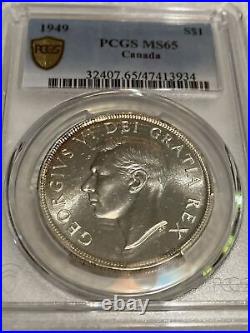 1949 Canada $1 Silver Dollar, PCGS MS65? PCGS gold shield