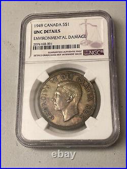 1949 Canada Dollar ($1) Silver Ngc Unc Details