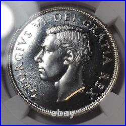 1949 Canada King George VI Silver Dollar Coin Ms65 Ngc Very Reflective Coin