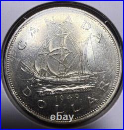 1949 Canada Silver $1 Dollar Coin Matthew's Ship Beautiful Gem Example 1949 Canada Silver $1 Dollar Coin Matthew's Ship Beautiful Gem Example