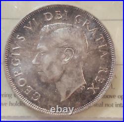 1949 Canada Silver Dollar Certified Ms66 1 Dollar Coin