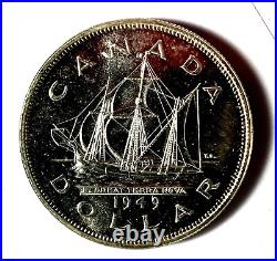 1949 Canada Silver Dollar, Gem BU, Gorgeous MIRRORS