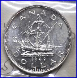 1949 Canada Silver Dollar ICCS graded MS-66