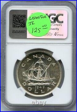 1949 Canada Silver One Dollar NGC MS65 $1 Coin JP589