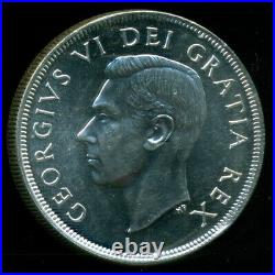 1949 NL Commem. Canada King George VI Silver Dollar ICCS MS-66! Cert. # XAP 048