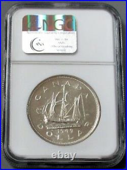 1949 Silver Canada $1 Tall Ship Ngc Specimen Proof 63