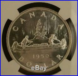 1950 Canada Silver Dollar Ngc Graded Ms66 Ultra Hi Mint State Supersharp