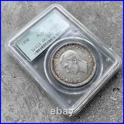 1950 Canada 1 Dollar Silver Coin One Dollar PCGS PL 66 Old Green Holder