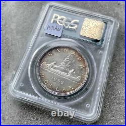 1950 Canada 1 Dollar Silver Coin One Dollar PCGS PL 66 Old Green Holder