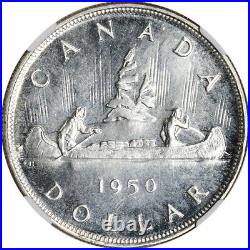 1950 Canada Silver Dollar $1 NGC MS66