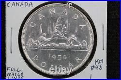 1950 Canada Silver Dollar Full Water Lines KM# 46 39L0