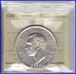1950 ICCS MS65 $1 CH#1950 Rev-007 (Island Logs) Canada one dollar silver