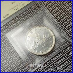 1951 Canada $1 Silver Dollar Coin RARE ICCS MS 66 SWL Top Pop 1/1 #coinsofcanada