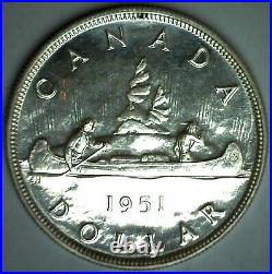 1951 Canada PL Silver Dollar $1 Canadian Coin George VI Uncirculated Proof Like