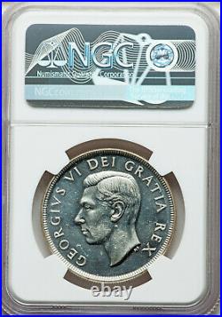 1951 Silver Dollar NGC PL-62 RARE Grade BEAUTIFUL King George VI Canada $1.00