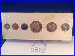 1952 CANADA SPECIMEN SET UNCIRCULATED SILVER DOLLAR 3 WATER LINES 6 COINS