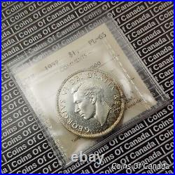 1952 Canada $1 Silver Dollar Coin ICCS PL 65 NWL with Rare Cameo #coinsofcanada