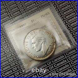 1952 Canada $1 Silver Dollar Coin ICCS PL 65 NWL with Rare Cameo #coinsofcanada