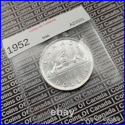 1952 Canada $1 Silver Dollar UNCIRCULATED Coin SWL Short Water #coinsofcanada