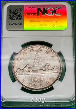 1952 Canada Silver Dollar. NGC MS64. Only 25 graded higher
