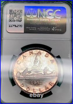 1952 Canada Silver Dollar. NGC MS64. Only 25 graded higher