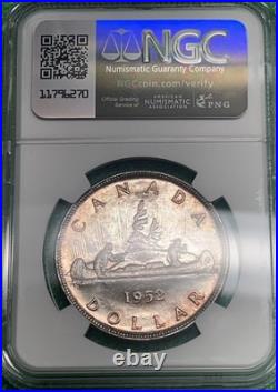 1952 Canada Silver Dollar. NGC MS64. Only 25 graded higher