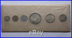 1953 Canada Proof Like Set 6 Coins Original White Cardboard Holder Silver Unc