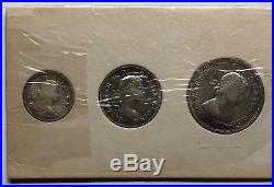 1953 Canada Proof Like Set 6 Coins Original White Cardboard Holder Silver Unc