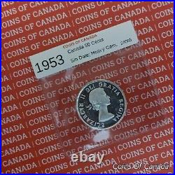 1953 Canada Silver 50 Cents Small Date Heavy Cameo UNCIRCULATED #coinsofcanada