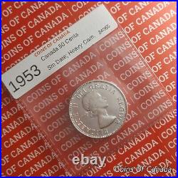 1953 Canada Silver 50 Cents Small Date Heavy Cameo UNCIRCULATED #coinsofcanada