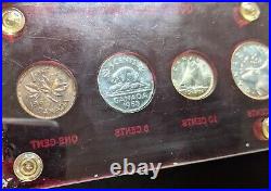 1953 Canada Uncirculated Mint Set NSF Varieties Unc PL In Plastic Case