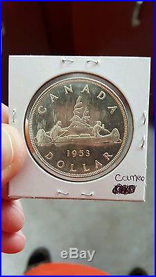1953 S$1 No Strap Canada Silver Dollar PROOFLIKE RARE