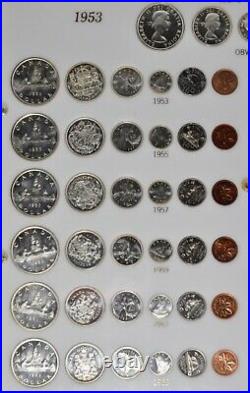 1953 to 1964 Canadian Silver Year Sets in Capital Plastics Holder