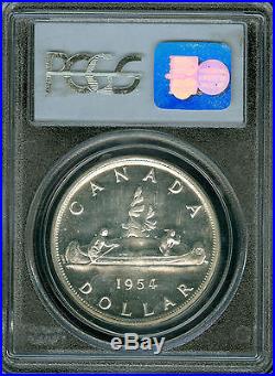 1954 CANADA $1 DOLLAR PCGS MAC PL66 UCam HEAVY CAMEO 2ND FINEST VERY RARE