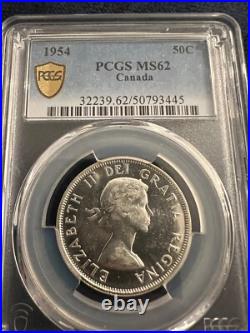 1954 Canada 50c Silver PCGS MS 62 1954 Canada 50c Silver PCGS MS 62