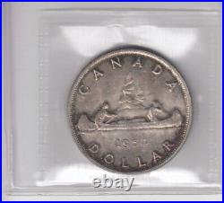1954 Canada Silver Dollar ICCS MS-64 VF 844