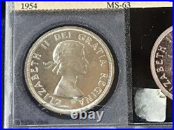 1954 Canada Silver Dollar Proof-like Brilliant Uncirculated E0727