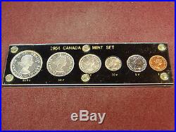 1954 Canada Uncirculated Proof Like PL Set Mint Set Silver Dollar 50c 25 10 5 1c