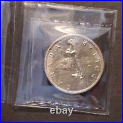 1955 ARN WithDIE BRK Canada Silver Dollar Certified ICCS MS60 cleaned # XVM 237