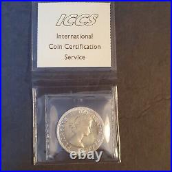 1955 ARN WithDIE BRK Canada Silver Dollar Certified ICCS MS60 cleaned # XVM 237
