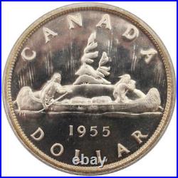 1955 Arnprior Canada silver dollar 1.5 water lines Choice GEM prooflike