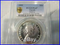 1955 Arnprior Canada silver dollar PCGS graded PL67