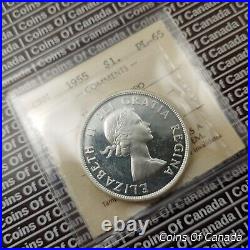 1955 Canada $1 Silver Dollar Coin ICCS PL-65 Heavy Cameo WOW! #coinsofcanada