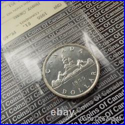 1955 Canada $1 Silver Dollar Coin ICCS PL-65 Heavy Cameo WOW! #coinsofcanada