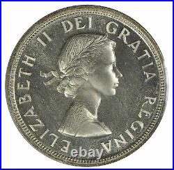 1955 Canada $1 Silver Dollar ICCS PL-66