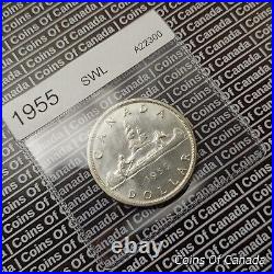 1955 Canada $1 Silver Dollar SWL -UNCIRCULATED Short Water Line #coinsofcanada