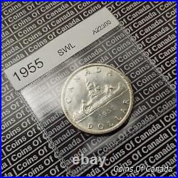 1955 Canada $1 Silver Dollar SWL -UNCIRCULATED Short Water Line #coinsofcanada