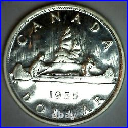 1955 Canada Proof Like Silver Dollar $1 Canadian Coin UNC 1 1/2 Water Lines