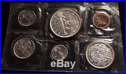 1955 Canada SILVER PROOF-LIKE SET EXTREMELY RARE! 7 UNCIRCULATED Coins SET